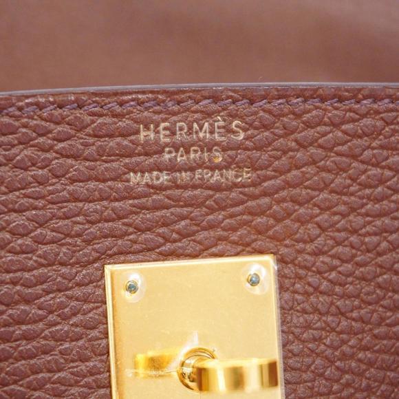 Hermes handbag Birkin 40 □B stamp Ardennes Brown Men's Women's - Picture 5 of 16